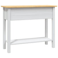 Tavolo Console in Pino Messicano Corona Bianco 90x34,5x73 cm 282646
