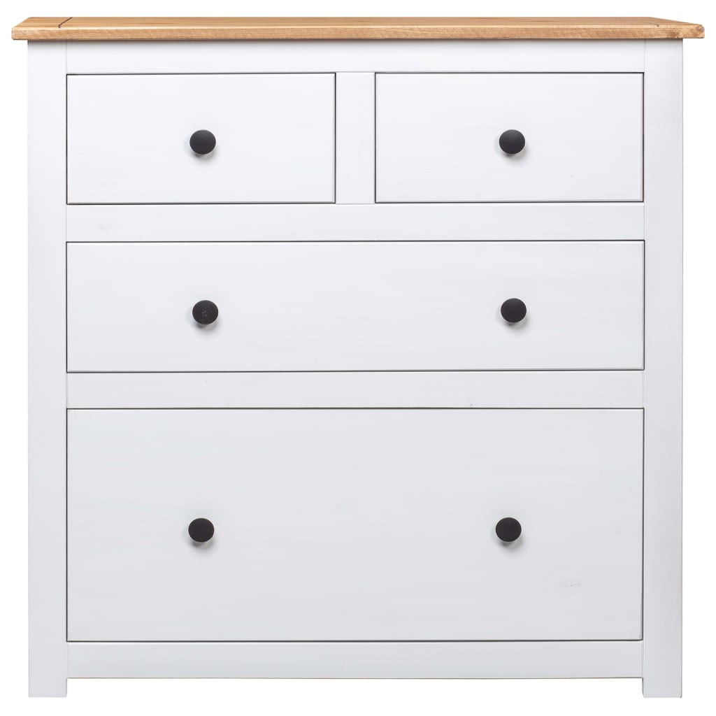 Buffet credenza cassettiera mobile contenitore organizer cucina soggiorno soggiorno 80 x 40 x 83 cm Pino Panama Range bianco 02_0030519