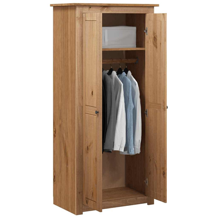 Armadio 80x50x171,5 cm in Legno Massello Pino Panama Rangecod mxl 106137