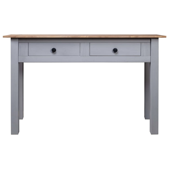 Tavolo Consolle Grigio 110x40x72 cm Legno Massello Pino Panama 282680