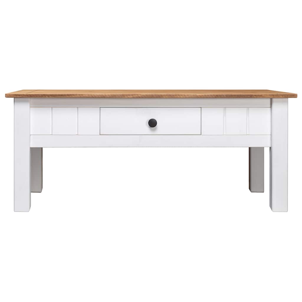 Tavolino Salotto Bianco 100x60x45cm Pino Massello Panama Range 282684