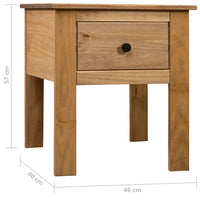 Comodino-Tavolino da notte 46x40x57 cm in Legno di Pino Panama Range 675572