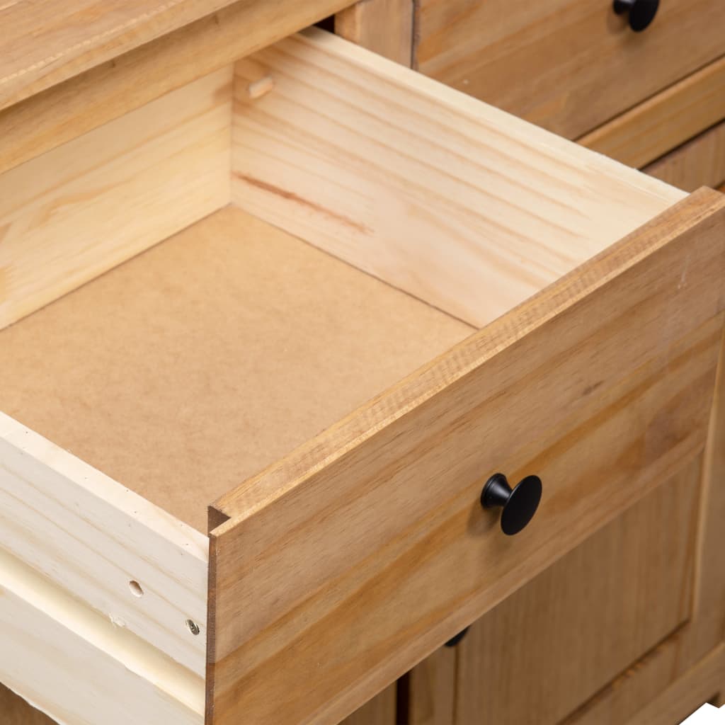 Credenza 93x40x80 cm in Legno Massello di Pino Panama Range 282697