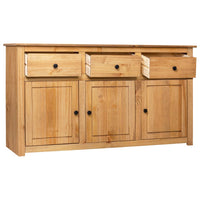 Credenza-Buffet-Armadio da cucina 135x40x80 cm in Legno Massello di Pino Panama Range