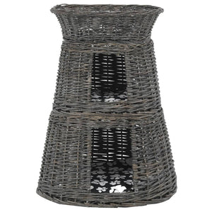 Ceste Gatti con Cuscini Grigio 3pz 47x34x60cm Salice Naturale cod mxl 16639