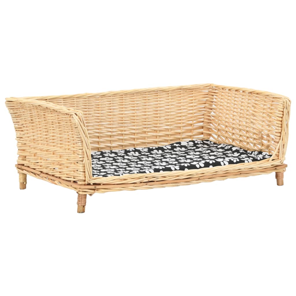 Cesta per cani con cuscino 90 x 54 x 35 cm in salice naturale 02_0001624