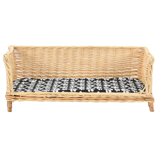 Cesta per cani con cuscino 90 x 54 x 35 cm in salice naturale 02_0001624