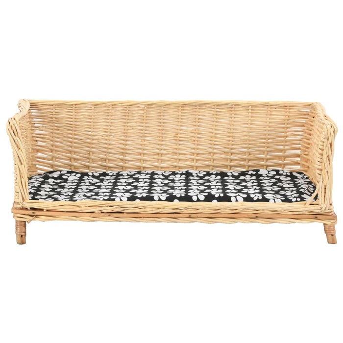 Cesta per cani con cuscino 90 x 54 x 35 cm in salice naturale 02_0001624