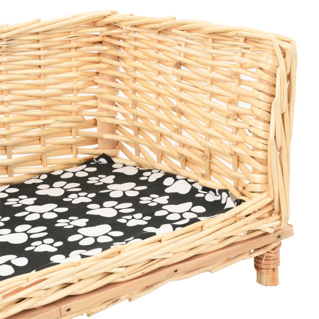 Cesta per cani con cuscino 90 x 54 x 35 cm in salice naturale 02_0001624