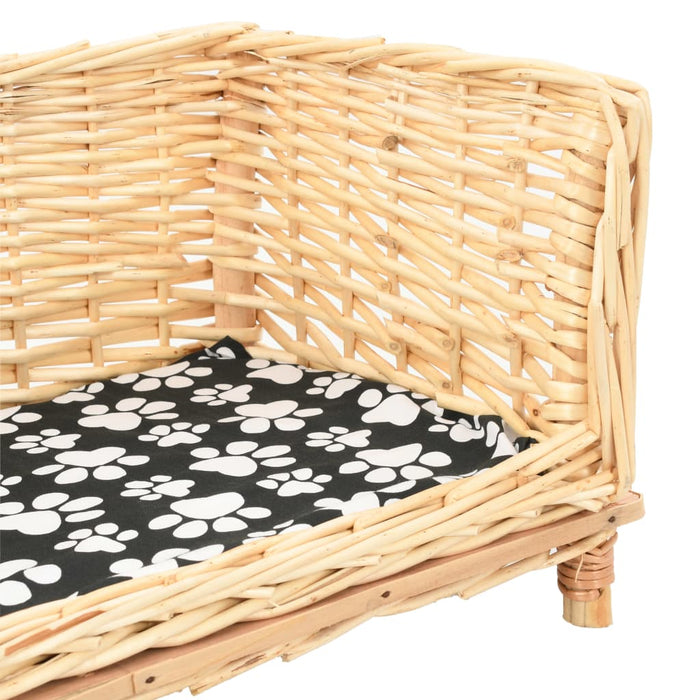 Cesta per cani con cuscino 90 x 54 x 35 cm in salice naturale 02_0001624