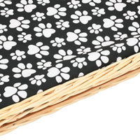 Cesta per Cani con Cuscino 90x54x35 cm Salice Naturale 170775