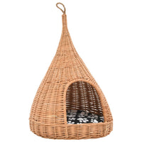 Cesta per Gatti con Cuscino 40x60cm Teepee Salice Naturale 170777