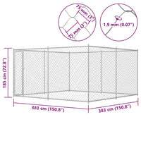 Canile da Esterno 383x383x185 cm cod mxl 46498