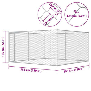 Canile da Esterno 383x383x185 cm cod mxl 46498