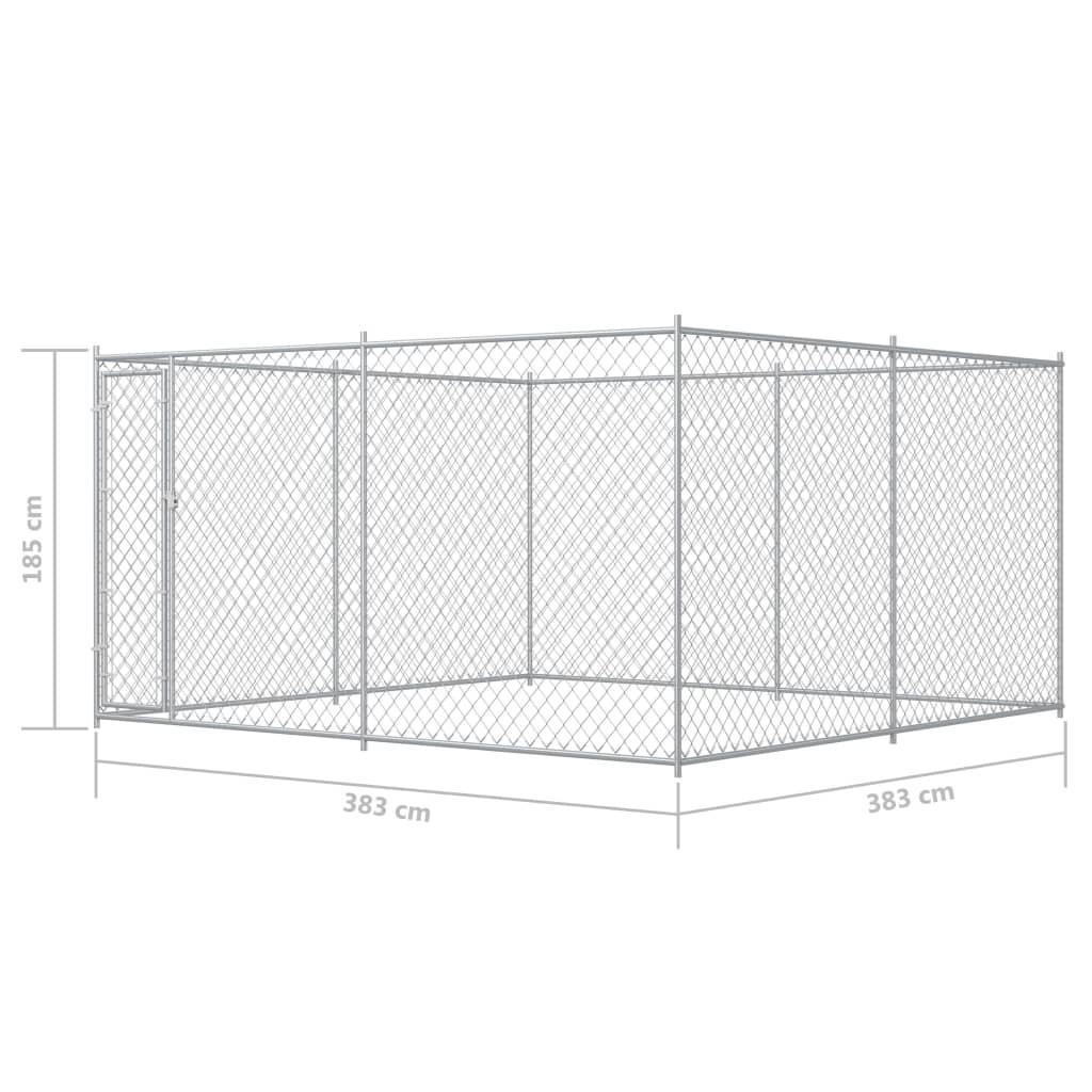 Gabbia per cuccia da esterno Box per cani da esterno per cani 383 x 383 x 185 cm 02_0000462