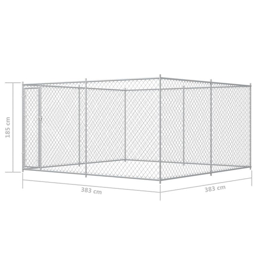 Gabbia per cuccia da esterno Box per cani da esterno per cani 383 x 383 x 185 cm 02_0000462