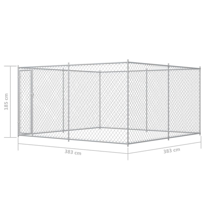 Gabbia per cuccia da esterno Box per cani da esterno per cani 383 x 383 x 185 cm 02_0000462