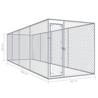 Cuccia da esterno gabbia recinto per animali box per cani da esterno 760 x 192 x 185 cm 02_0000360