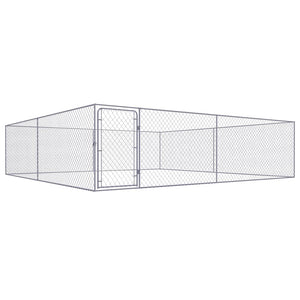 Canile da Esterno in Acciaio Zincato 4x4x1 m cod mxl 50384