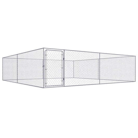 Canile da Esterno in Acciaio Zincato 4x4x1 m cod mxl 50384
