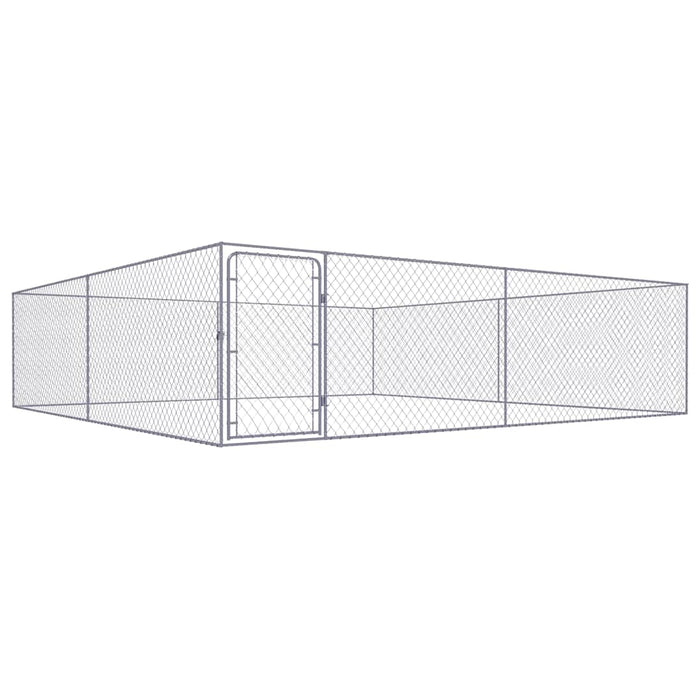 Canile da Esterno in Acciaio Zincato 4x4x1 m cod mxl 50384