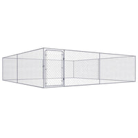 Cuccia da esterno gabbia recinto per animali box per cani da esterno in acciaio zincato 4 x 4 x 1 m 02_0000473