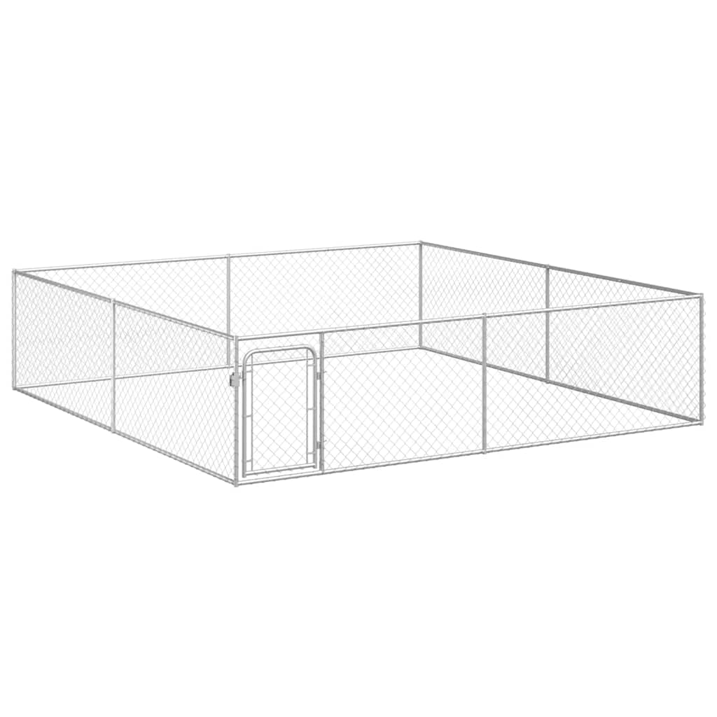 Canile da Esterno in Acciaio Zincato 4x4x1 m 170820