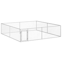 Canile da Esterno in Acciaio Zincato 4x4x1 m 170820