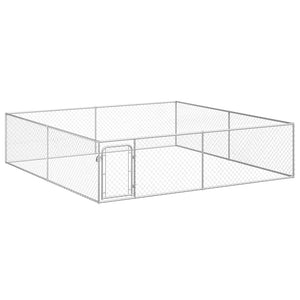 Canile da Esterno in Acciaio Zincato 4x4x1 m 170820