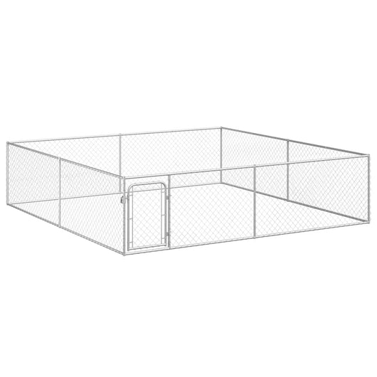 Canile da Esterno in Acciaio Zincato 4x4x1 m 170820