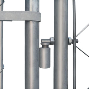 Cuccia da esterno gabbia recinto per animali box per cani da esterno in acciaio zincato 4 x 4 x 1 m 02_0000473