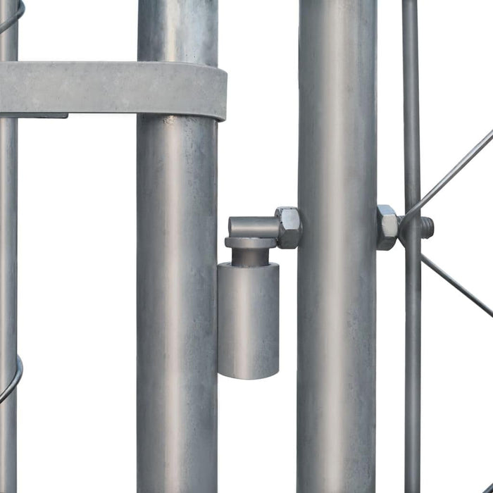 Cuccia da esterno gabbia recinto per animali box per cani da esterno in acciaio zincato 4 x 4 x 1 m 02_0000473