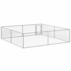 Canile da Esterno in Acciaio Zincato 4x4x1 m 170820