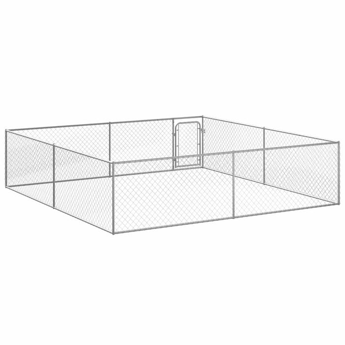 Canile da Esterno in Acciaio Zincato 4x4x1 m 170820