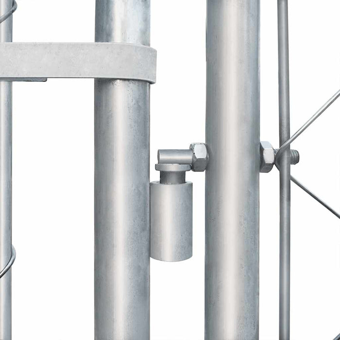 Canile da Esterno in Acciaio Zincato 4x4x1 m 170820