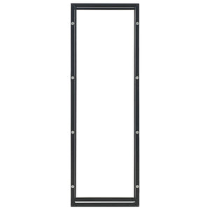 Rastrelliera per Legna da Ardere Nera 50x20x150 cm in Acciaio 284699