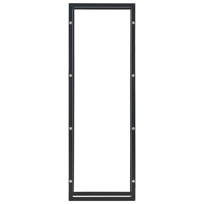 Rastrelliera per Legna da Ardere Nera 50x20x150 cm in Acciaio 284699