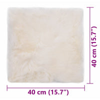 Cuscini per Sedie 2 pz Bianco 40x40cm in Vera Pelle di Montone 283885