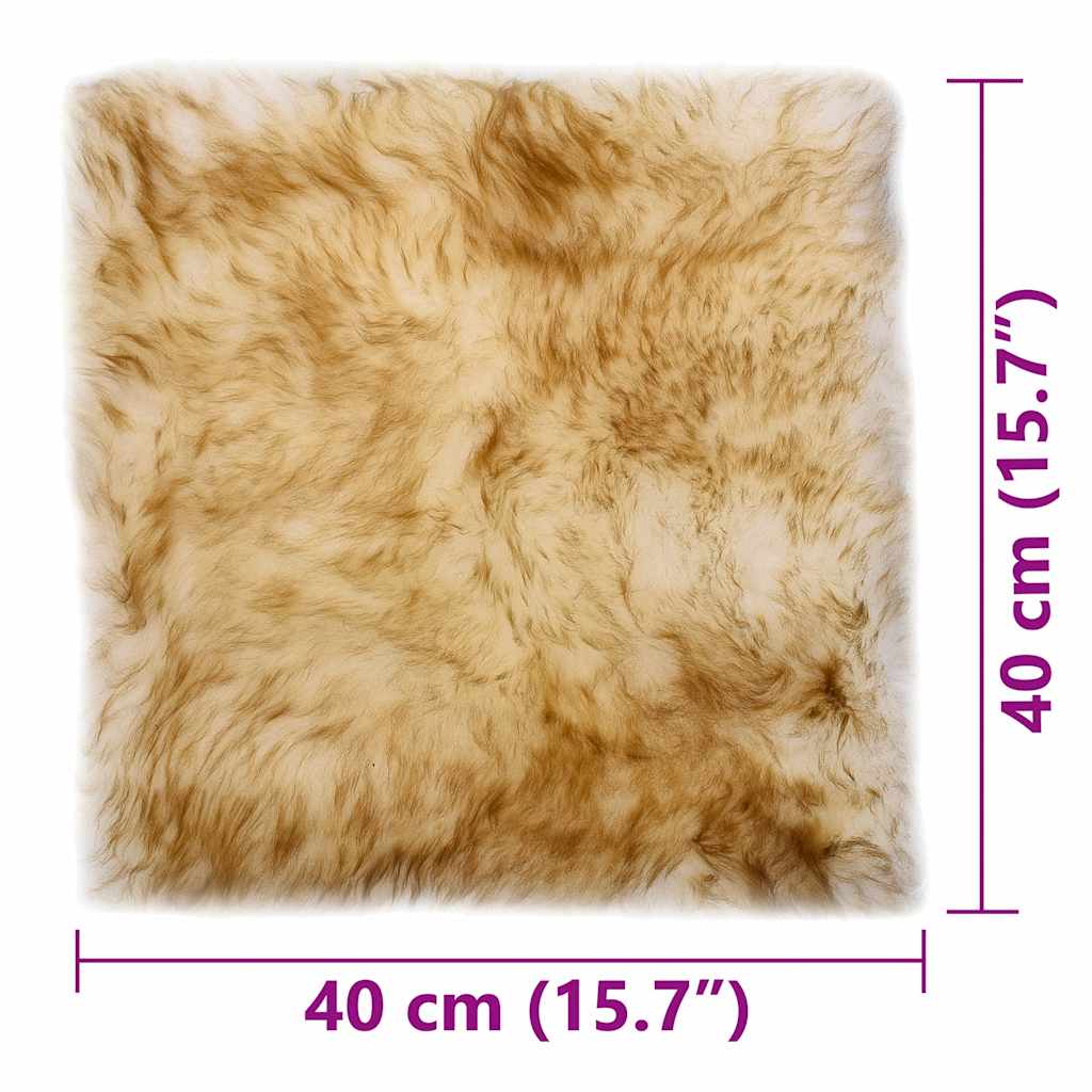 Cuscini Sedie 2pz Melange Marrone 40x40cm Vera Pelle di Montone 283887