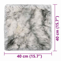 Cuscini Sedie 2pz Melange Grigio Scuro 40x40cm Pelle di Montone 283889