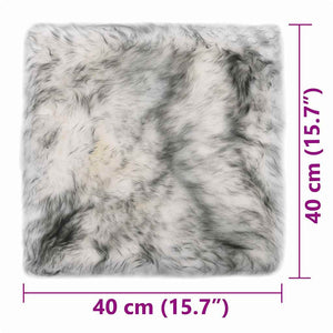 Cuscini Sedie 2pz Melange Grigio Scuro 40x40cm Pelle di Montone 283889