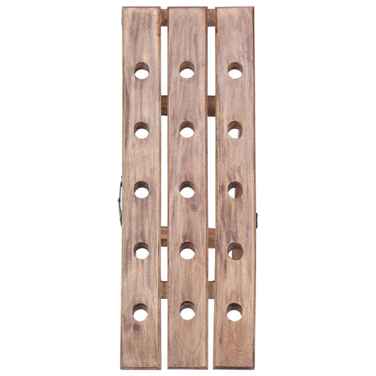 Portavini da 15 Bottiglie 26x50x70cm Legno Massello di Mogano 283900
