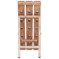 Portavini da 15 Bottiglie 26x50x70cm Legno Massello di Mogano 283900