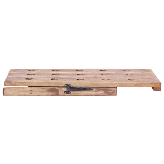 Portavini da 15 Bottiglie 26x50x70cm Legno Massello di Mogano 283900