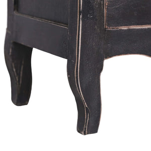 Mobile Porta TV 120x30x40 cm Nero Legno Massello di Mogano 283901