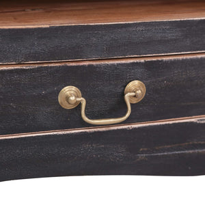 Mobile Porta TV 120x30x40 cm Nero Legno Massello di Mogano 283901