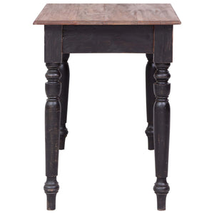 vidaXL Scrivania con 3 Cassetti 117x57x75 cm Legno Massello di Mogano