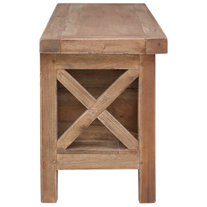 Mobile Porta TV con 3 Cassetti 120x30x40 cm Massello di Mogano 283913