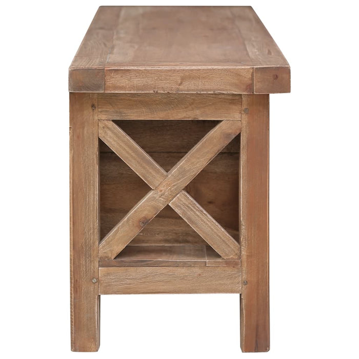 Mobile Porta TV con 3 Cassetti 120x30x40 cm Massello di Mogano 283913