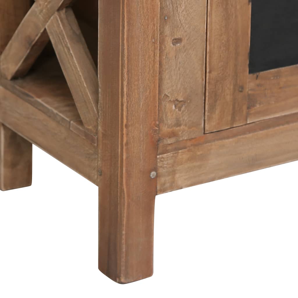 Mobile Porta TV con 3 Cassetti 120x30x40 cm Massello di Mogano 283913